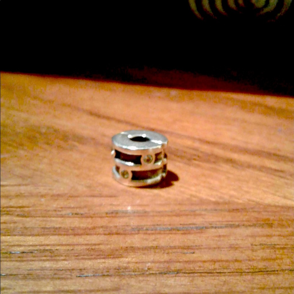 Pandora charms spacer-clip with CZ stones